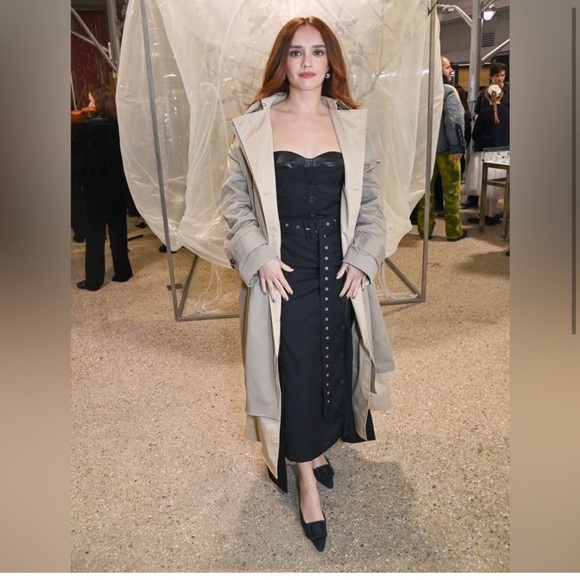 Rokh x H&M Bandeau Dress With Leather Bra Black - Picture 7 of 16